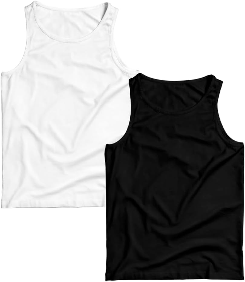 Kit 2 Regatas Masculina Camiseta Lisa Premium Algodão Camisa Kit 2 Regatas Masculina Camiseta Lisa Premium Algodão Camisa