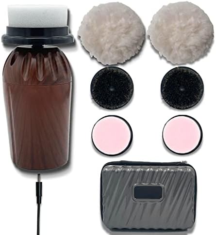 Needa One Portable Plug-in Electric Shoe Shine Kit with Two Sets of Brushes for Cleaning and Buffering, Handheld Electric Shoe Polisher Machine Set for Business People.