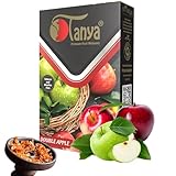 Tanya Herbal Hookah Molasses 100% Nicotine & Tobacco Free Shisha Hookah Flavors Fruit Mix Organic Shisha Flavors 50g Delicious Fruit Flavors (Double Apple)