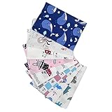 Yurosiay 8 Stück 25×25cm Baumwollstoffe Nette Cartoon Tiere Bedruckte Stoffe Patchwork Stoffe Tiere Baumwolle Quiltingstoffe Stoffe zum Nähen Stoffreste Stoffpaket für DIY Handwerk Tier 1#