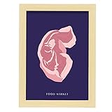 Nacnic Abstraktes Pop-Art-Poster – Fleisch aus rohem 