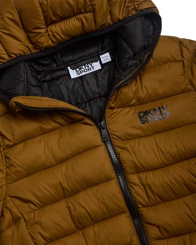 Image of DKNY Boys Puffer Jacket - Midweight Insulated Wind Water Resistant Hooded Puffer Winter Coat - Quilted Winter Jacket for Boys