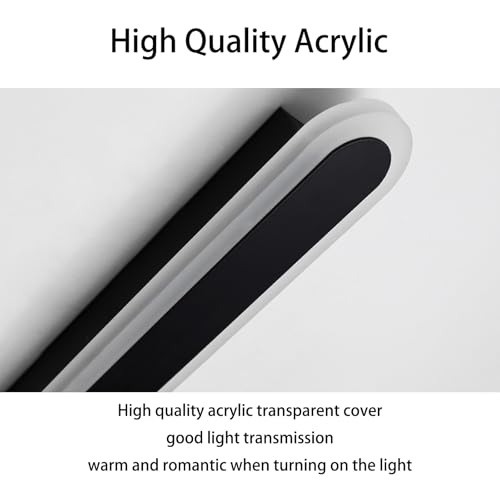 Luz de pared larga en aluminio negro con acabado minimalista de 3000K 5
