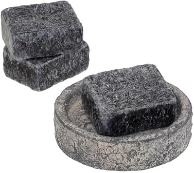 Set di 5 quadrati di muschio solido naturale nero 30 g – Made in Marocco Artigianalmente, profumo di lunga durata 100% naturale, ipoallergenico, cura e profumo per pelle e biancheria