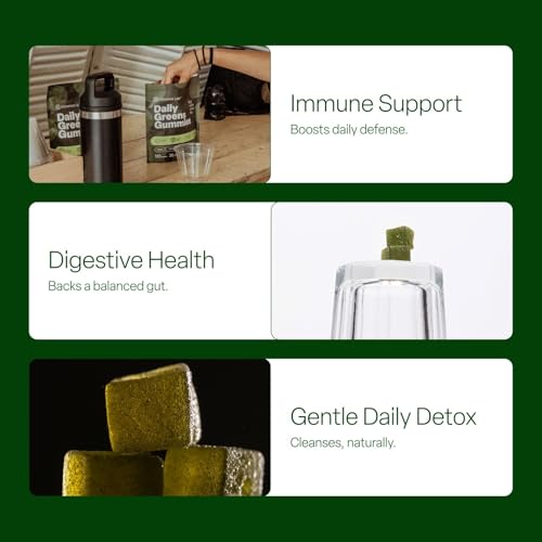 Daily Greens Gummies – 20+ Organic Greens & Fruits Blend (8.2g) + Prebiotic Fiber – Sugar-Free, Vegan, Gluten-Free – Mixed Berry – 120 Count (30 Servings) – Digestive Support, Energy & Immune Support - Thumbnail 5