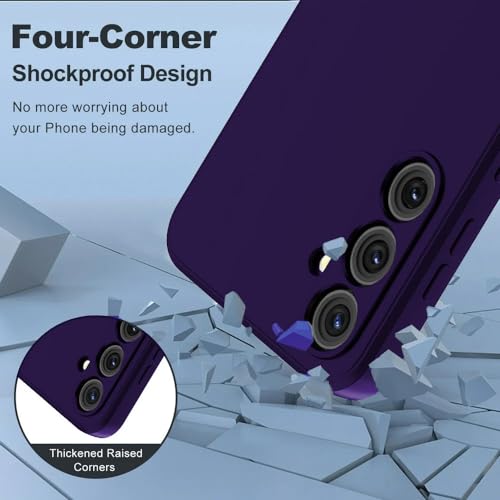 Image of Back Cover for Samsung Galaxy S23 FE 5G | Full Camera Protection | Premium Liquid Silicon Case | Flexible Bumper Case for Samsung Galaxy S23 FE 5G (Dark Purple)