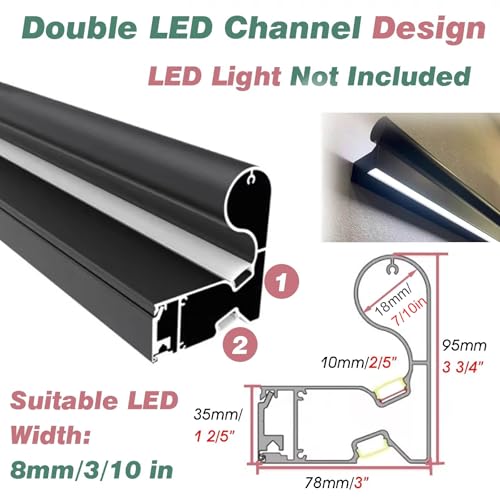 Rampe d'escalier avec profilé LED pour sécuriser et illuminer les grands passages