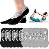 6 Pares Calcetines de Yoga, Calcetines Yoga Antideslizantes para Mujer, Calcetine Danza para Mujer, Cómodos y...