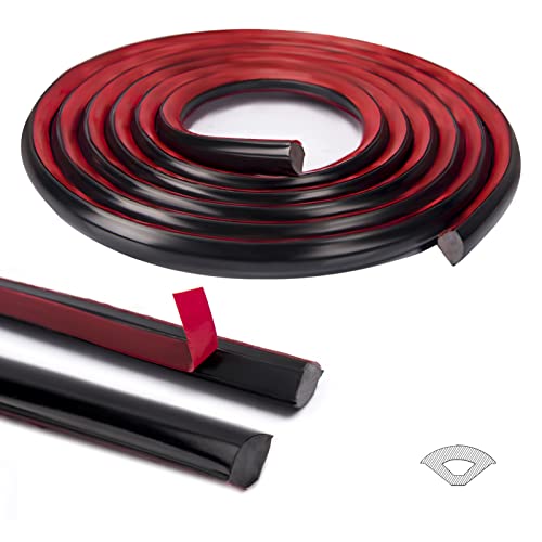 Art3d 10 Ft Flexible Trim Caulk Strip, Peel and Stick Trim for Molding, Tile Edge, Ceiling, Wall Corner in Black