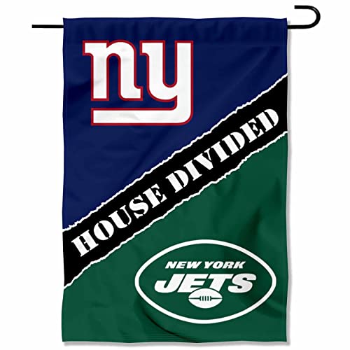 House Divided Giants and Jets Double Sided Garden Flag