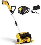GYROCOPTERS 14" Cordless Snow Shovel, 26FT Throw Distance, 4-Ah Battery Electric Snow Shovel, Cor...