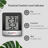 TempPro TP49 Small Digital Hygrometer, Indoor Thermometer, Room Thermometer - 3