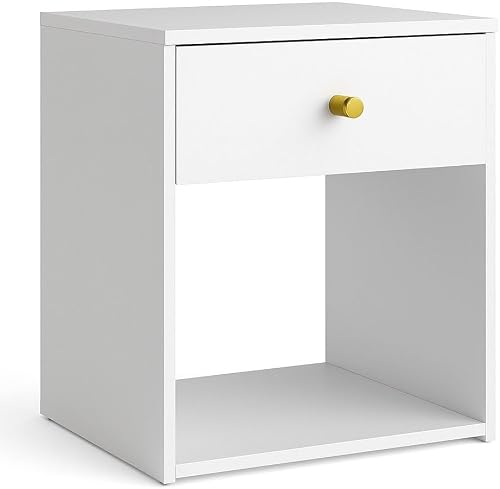 Uno Bedside Night Stand (White)