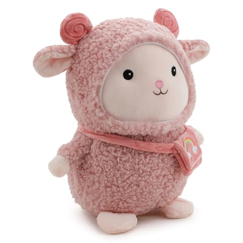 Image of Pink Sheep Soft Toy for Kids with Cute Hug-Friendly Plush for Babies, Toddlers & Children Safe, Lightweight & Easy to Clean (40CM)