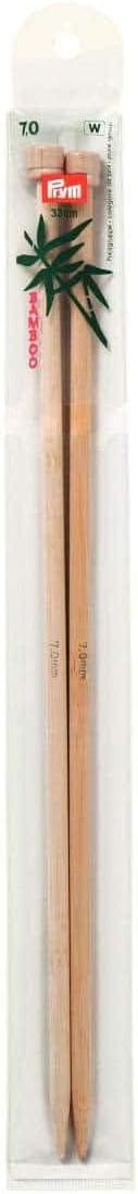 Prym 33 cm 7.00 mm Single Pointed Knitting Pins Bamboo