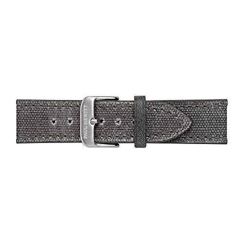 Preisvergleich Produktbild PAUL HEWITT Uhrenarmband Canvas Grau 20 mm, Schließe in Silber