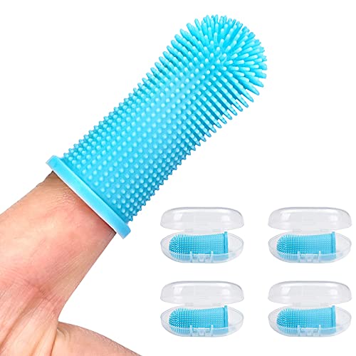 Dog Toothbrush for Dog Teeth Cleaning Dog Finger Toothbrus...