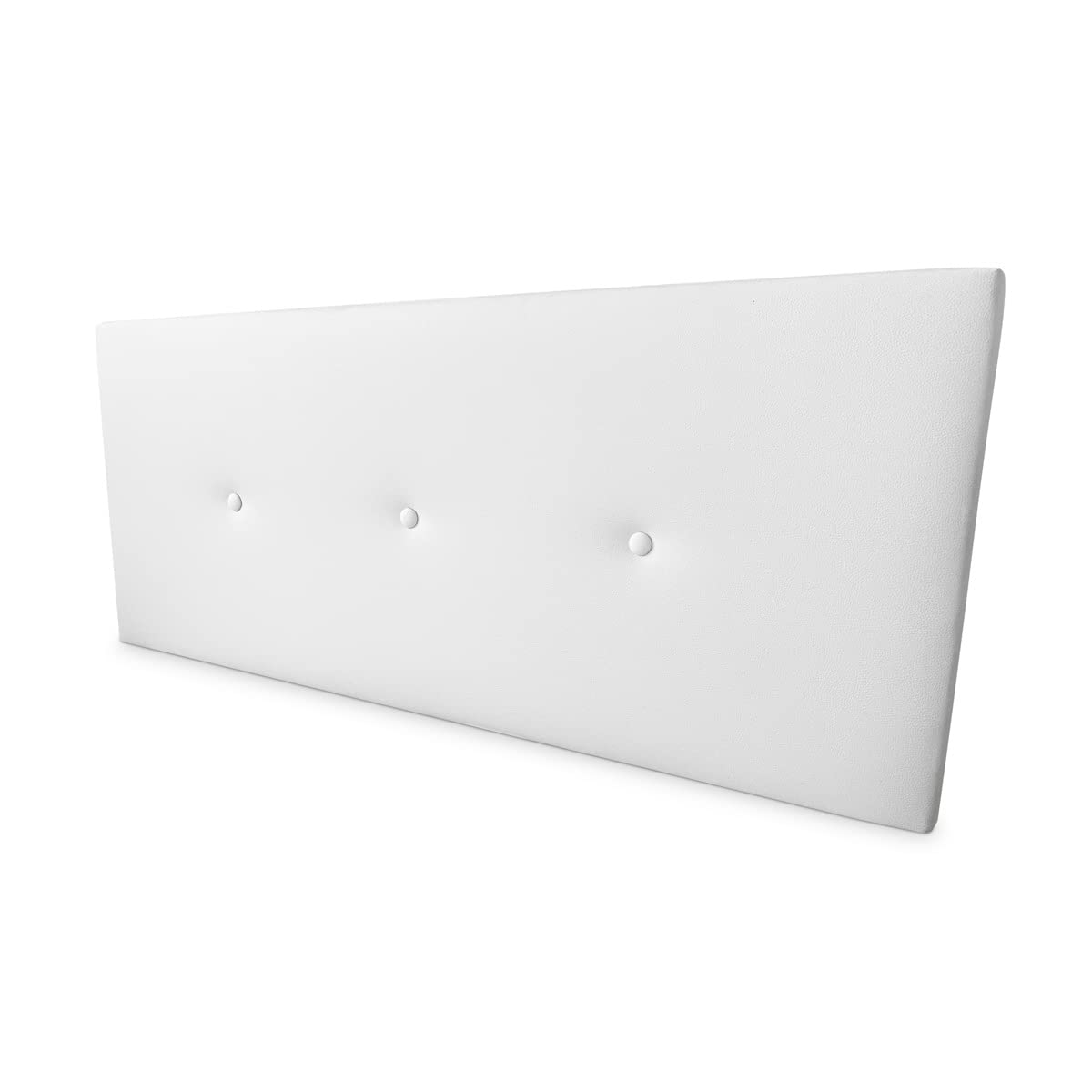 Somnia Descanso Cabecero Polipiel Premium Acolchado Miami, Piel sintética, Blanco, 145 x 60 cm (Cama 135/140)