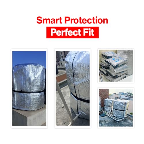 Image of Climashield Water Tank Cover for 1000 Litre Tank with Monkey Spikes - Multi-Layer Insulated Thermal Shield for Hot & Cold Weather - UV & Rain Protection Jacket for Rooftop Tanks - DIY Easy Install