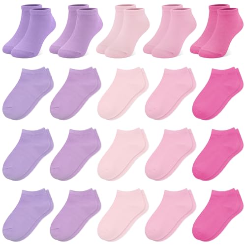 ZERULETS Mädchen Sneaker Socken Kinder - 20 Paare Bunte Kurze Kleinkind...