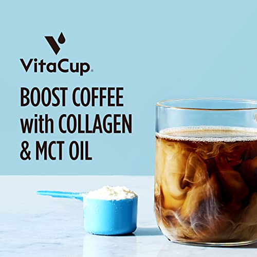 Vitacup Focus Mushroom Ground Coffee & Keto + Collagen Vanilla Coffee Creamer Bundle For Immune Support & Focus Cognitive Support, 10Oz Ground Coffee & 10 Oz Creamer Powder Bag #TOP6