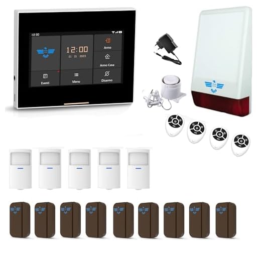 ITALIAN ALARM - mod. MICRO TOUCH, Antifurto Allarme Casa Wireless senza fili WiFi + modulo SIM 4G, Gestibile da APP. Sirena da esterno inclusa, GIÁ CONFIGURATO