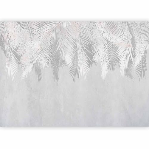 murando Fotomurales Hojas Tropicales 350x256 cm XXL Papel pintado tejido no tejido Decoración de Pared decorativos Murales moderna de Diseno Fotográfico Palmeras Blanco b-A-0762-a-a