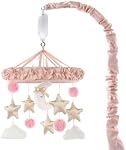 The Peanutshell Baby Crib Mobile for Girls - Musical Baby Mobile Crib with 12 Lullabies & Volume Control, Celestial Pink Nursery Decor, Cute Nursery Accessories
