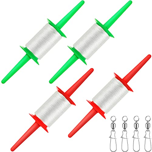 4 PackÂ Kite SpoolÂ Kite Reel Winder Grip Kite String Handle with 4 Line Connector 500 ft Line for Each Spool Â Kite Line Accessory for Outdoor Kites
