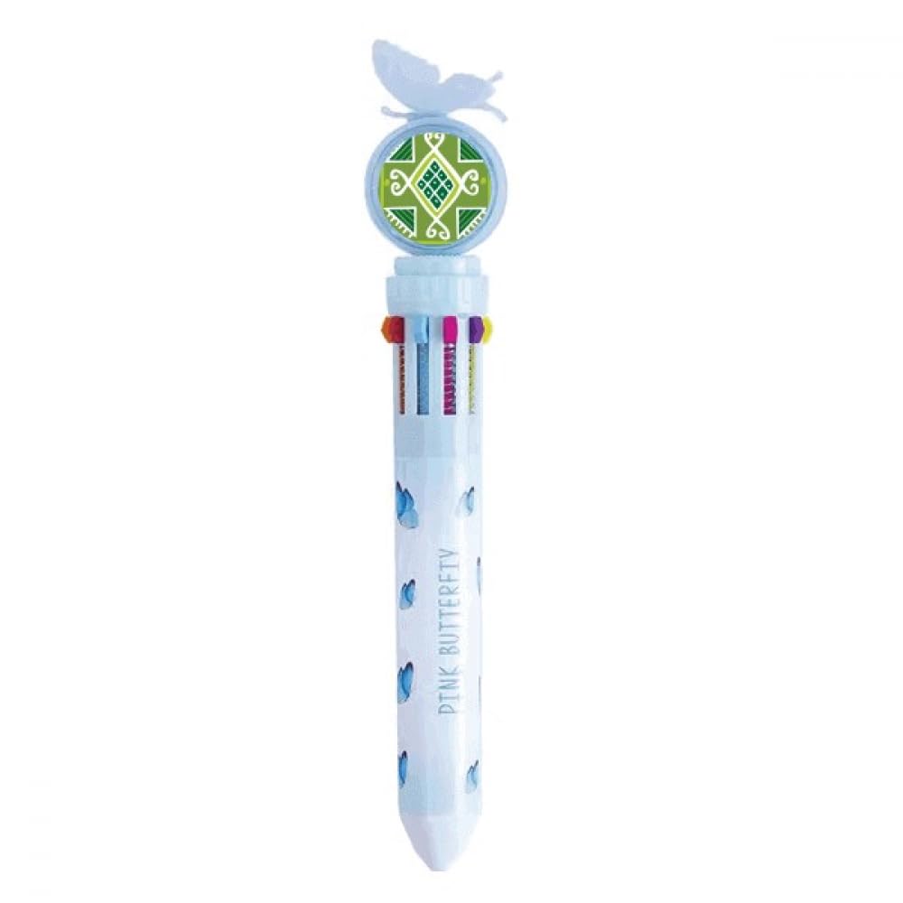 Stylo à bille rétractable multicolore Totems du Mexique pour écriture créative