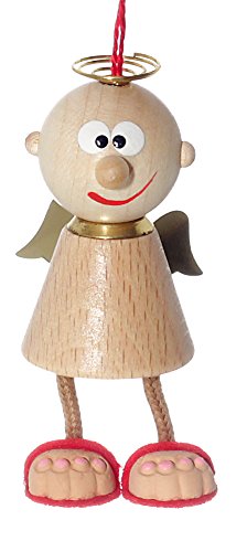 Charly Hängender Engel, Auto Schutzengel (Natur), Holz, Hängeschmuck, Geburtstag, Traditionell