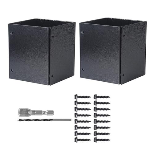 Gettimore Protection de colonne réglable pour boîte aux lettres, clôture et balustrades | Largeur de 8,5 cm à 15,2 cm | Cache-poteau surélevé en acier au carbone de 15,2 cm avec revêtement antirouille