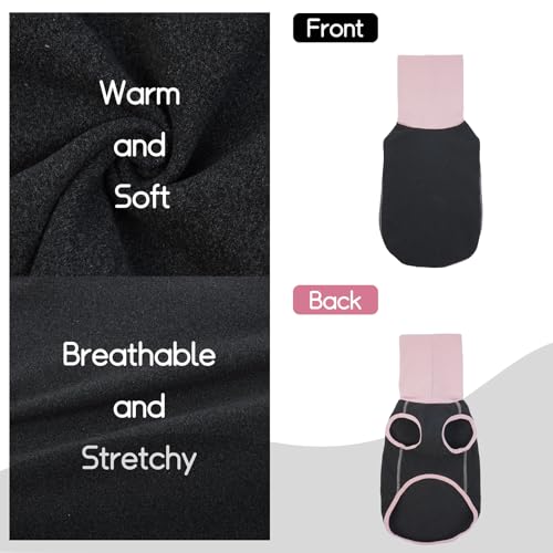 MHaustlie Hundepullover Großer Hund Rollkragenpullover Windhund Hundepullover Rot Warm Strickpullover Hund Groß Fleece Hunde Pullover Winter Warme Sweatshirt Hunde Wintermantel (Dunkelgrau, 3XL)