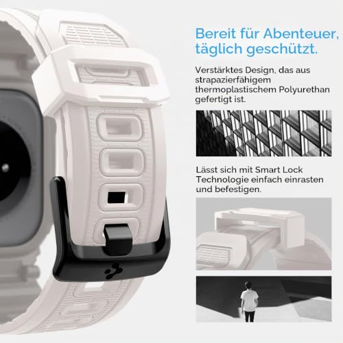 Spigen Rugged Armor Pro Hülle und TPU-Band, kompatibel mit Apple Watch Serie 11/10, 42 mm (2025/2024), 42 mm… – Ansicht 6