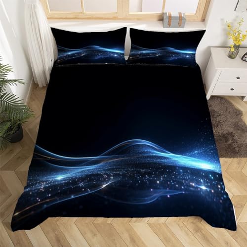 Housse de couette 240x260 rayé 3D parure de lit microfibre 2 personnes - 2