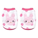 Disfraz de perro, 2 piezas de invierno de dibujos animados para cachorros, ropa cálida de franela para perros pequeños, Chihuahua, traje francés para mascotas, gato, camiseta talla XXS (conejo)