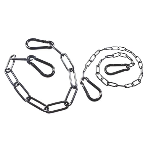 HDGSAFD Chaîne De Boucle De Sécurité 2 Pièces, Serrure De Chaîne De Porte, Chaîne en Métal, Serrure De Chaîne De Clôture Extérieure, Adaptée Aux Cages pour Animaux De Compagnie, Portails De Cour