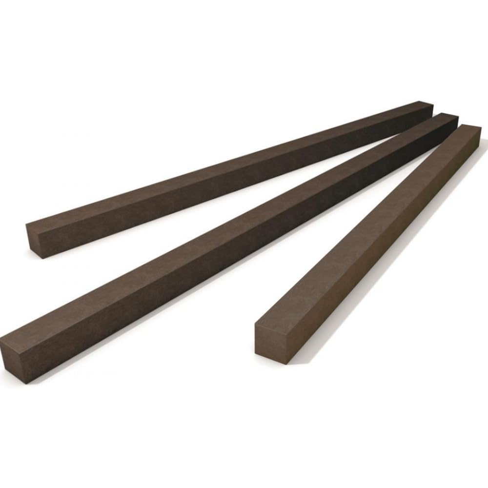 Vierkant Profile | 2 Stück | 200cm x 9cm x 9cm | braun | aus Recycling-Kunststoff hanit | für Terrassen-Unterkonstruktionen, Zaunbau u.v.m.