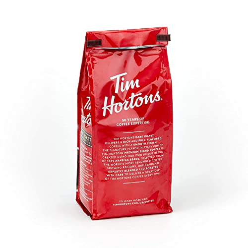 Tim Hortons Dark Roast, Rich Ground Coffee, Perfectly Balanced, Always Smooth, Made With 100% Arabica Beans, 72 Ounce, 12 Oz (Pack Of 6), Red #TOP1