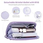 Clip and Go Strap for Phone with Wallet Crossbody Phone Lanyard with Anti-Theft Zipper Pouch Detachable Quilted Wrist Wallet with RFID and ID Window for Daily Travel. - Image 4