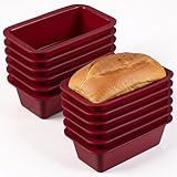 IMengjbang 12 Pcs Silicone Mini Loaf Pan...