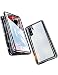Produktbild KumWum Huawei P30 Pro Gehäuse magnetisch Adsorption Metall Stoßstange mit Kamera Linse Schutz Klar Temperiert Glas Voll Körper Schutz Abdeckung für Huawei P30 (Schwarz)