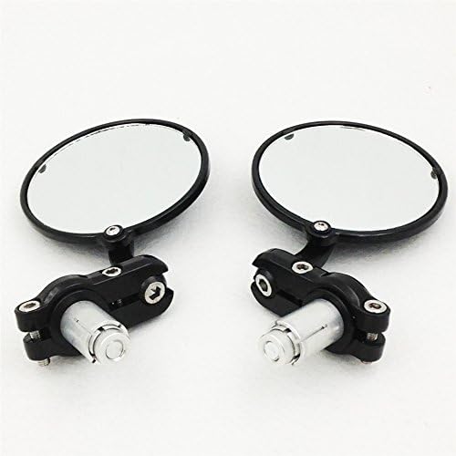 Miniatura 3 de XKH grupo motocicleta negro aluminio redondo mini bar extremo 78 "espejo para Cafe Racer Clubman CB XS KZ GS nuevo