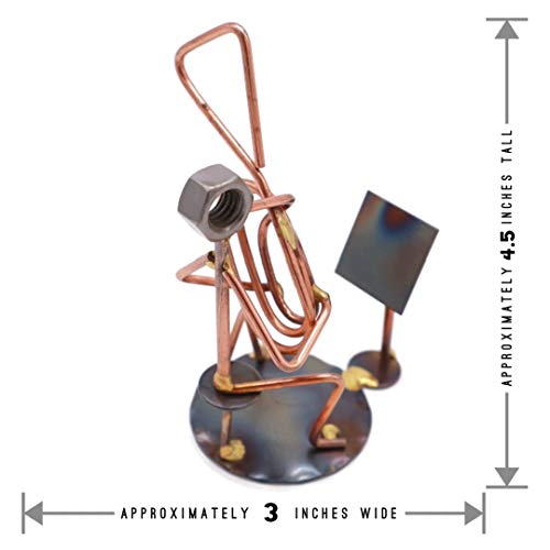 Baritone with Music Stand Collectible Handmade Metal Art Figurine, Desk Accessories, Trophy, Band, Office Décor, Musical Instrument