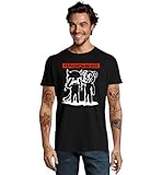 Camiseta música Rock Grupo Concierto (FR/ES, Letras, L, Regular, Regular, Negro)