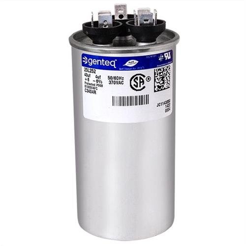 (2) Pack - Lennox PartsPlus - 40 + 4 uF MFD x 370 VAC Genteq Replacement Dual Capacitors Round # C3404R/25L252