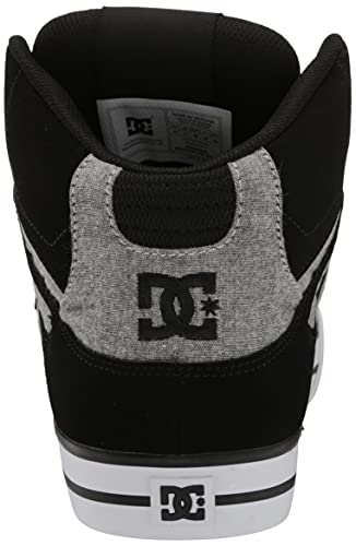 DC Men's Pure High Top Wc Skate Shoes Casual Sneakers, Black/Battleship/Armor, 63