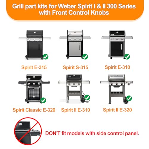 Image of SafBbcue Grill Parts Kits for Weber Spirit II 300 Series GS4 Gas Grills 7636 Flavorizer Bars 69787 Burner Tube 67060 Heat Plate for Weber Spirit 2 300 Grill Replacement Parts E /S-330 /310 /320