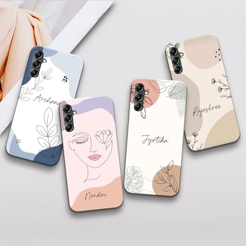 Image of COLORflow Back Cover Compatible with Samsung Galaxy A14 5G / 4G | Aesthetic Name Customized Back Cover Compatible with Samsung Galaxy A14 5G / 4G
