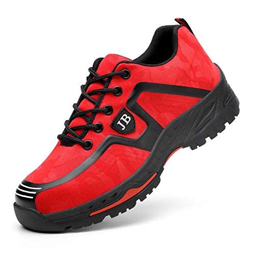 Leichte Sicherheitsschuhe für Herren und Damen, Stahlkappe, Turnschuhe, atmungsaktiv, rutschfest, Arbeitsschuhe, pannensicher, industrielle